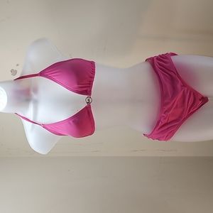 Michael Kors ultra pink Cruise 2018 MK Logo bikini